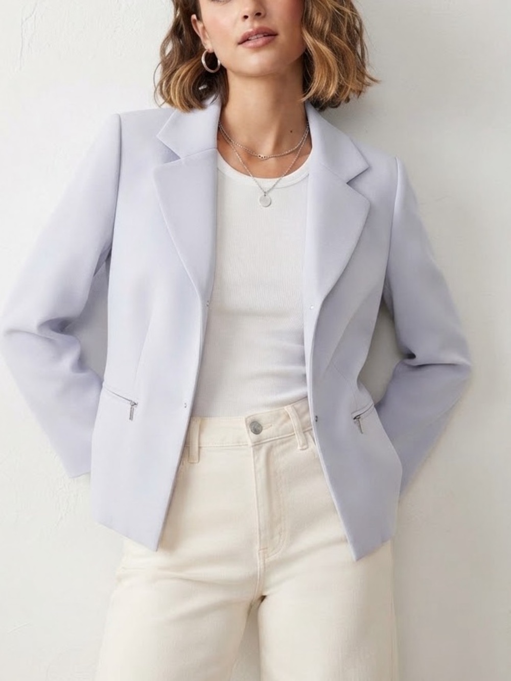 Tahari ASL Light Blue Women's Tailored Blazer